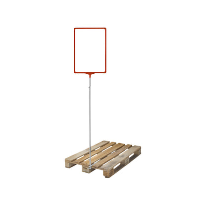 Pallet flag, with poster frame, for A3, red.
