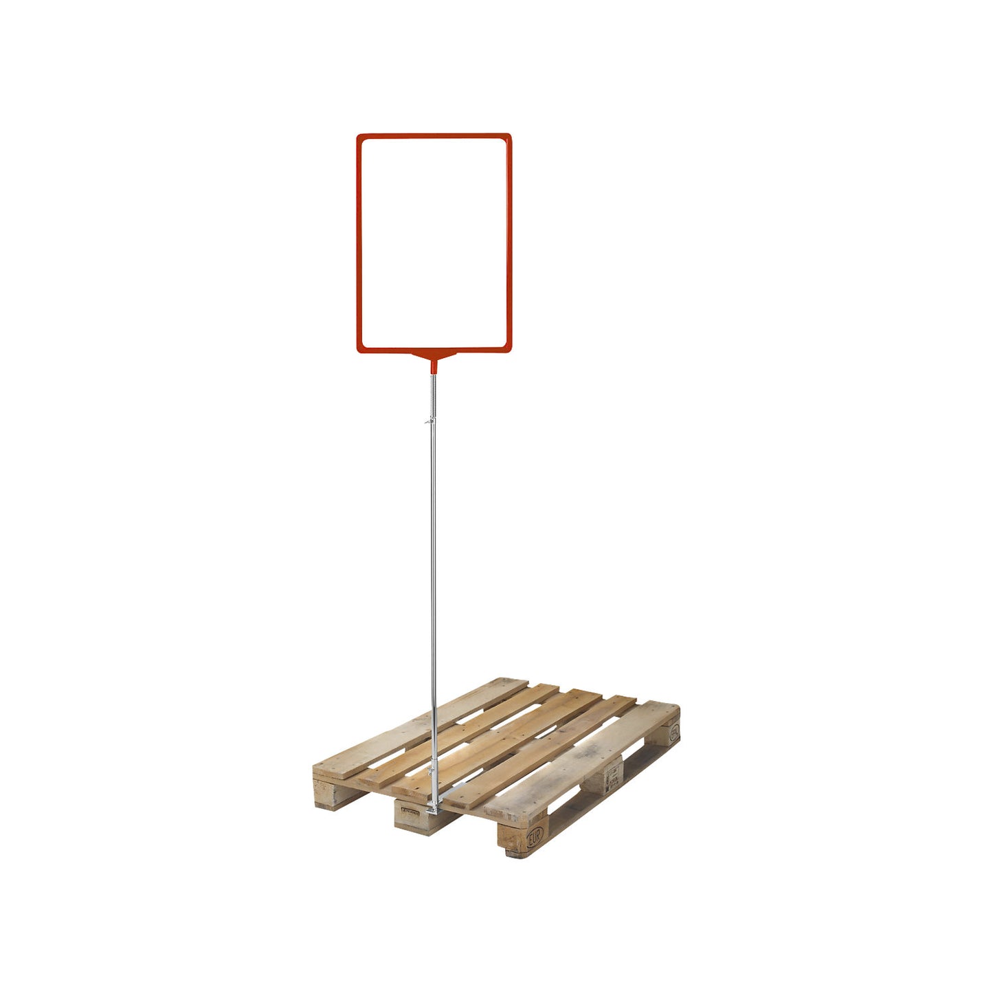 Pallet flag, with poster frame, for A3, red.
