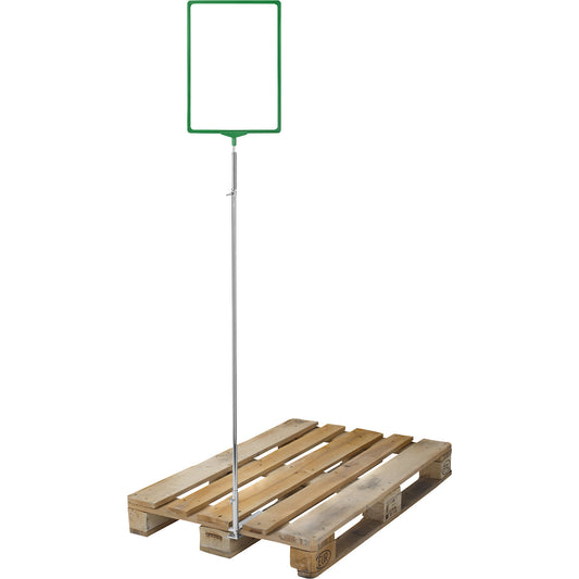 Pallet flag, with poster frame, for A4, green.