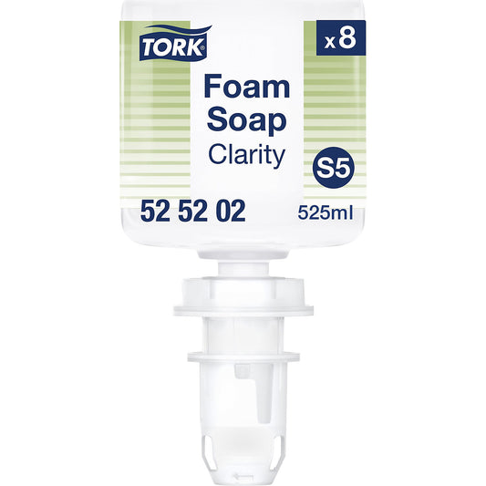 Foam soap, pack of 8 x 525 ml, transparent.