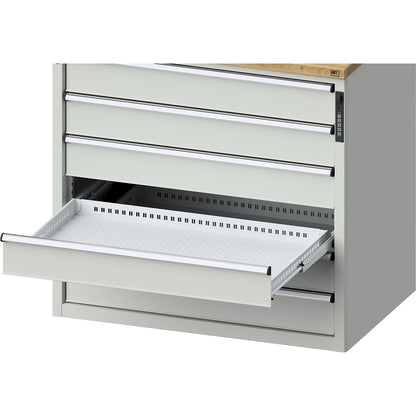 Drawer cupboard, electronic PIN lock, 7 drawers, HxWxD 1020 x 1060 x 685 mm, grey.