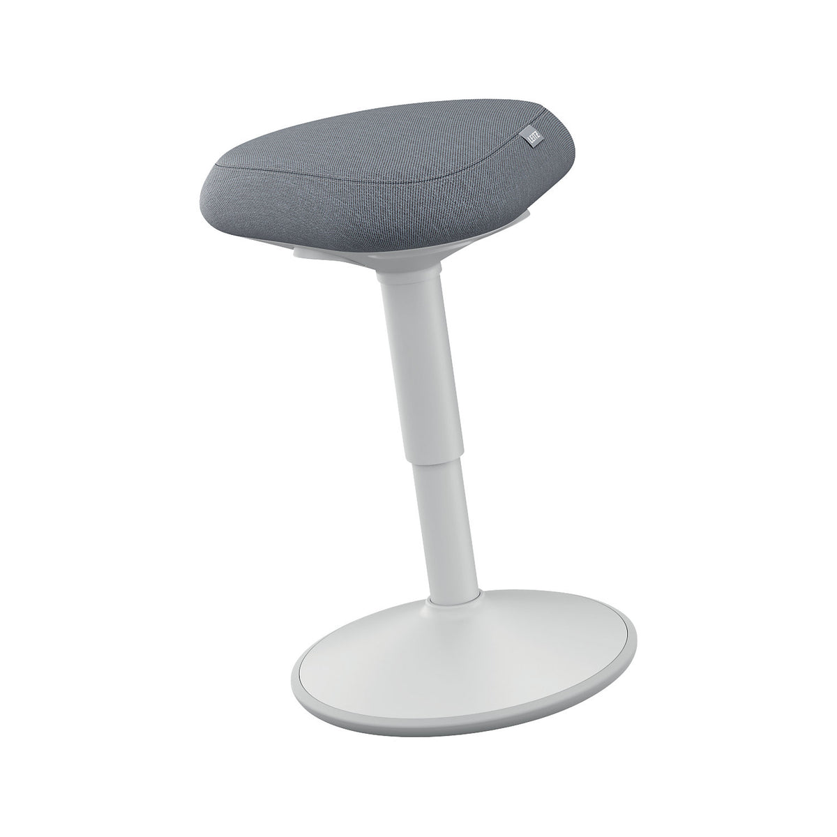 Ergo Active sitting/standing stool with comfort seat, seat height 570 - 820 mm, light grey.