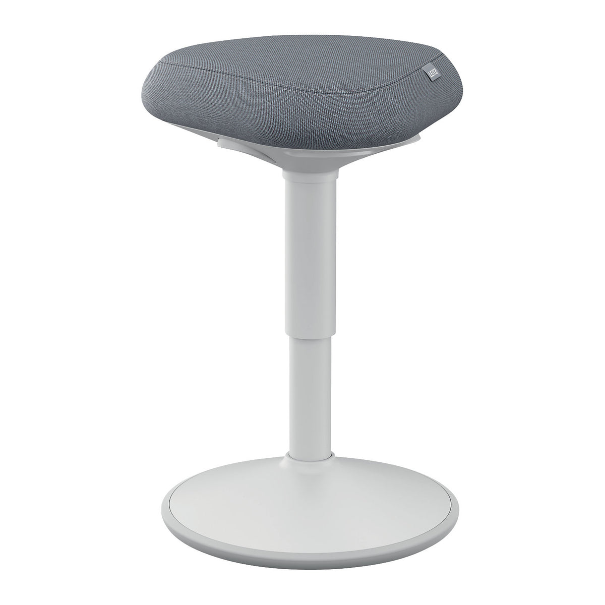 Ergo Active sitting/standing stool with comfort seat, seat height 570 - 820 mm, light grey.