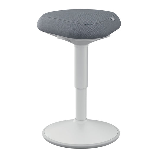 Ergo Active sitting/standing stool with comfort seat, seat height 570 - 820 mm, light grey.