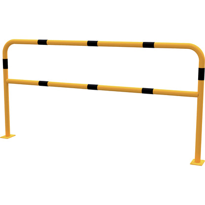 Safety barrier, steel, Ø 48 mm, to bolt in place for indoor use, length 2000 mm.