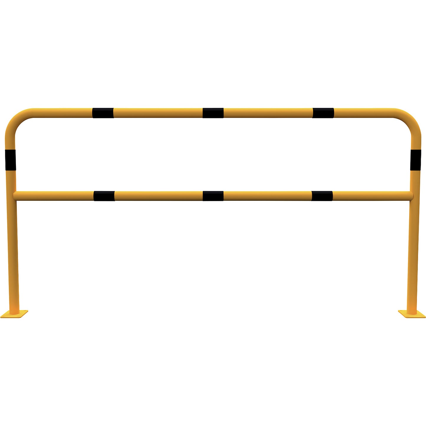 Safety barrier, steel, Ø 48 mm, to bolt in place for outdoor use, length 2000 mm.