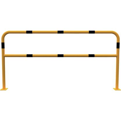 Safety barrier, steel, Ø 48 mm, to bolt in place for outdoor use, length 2000 mm.