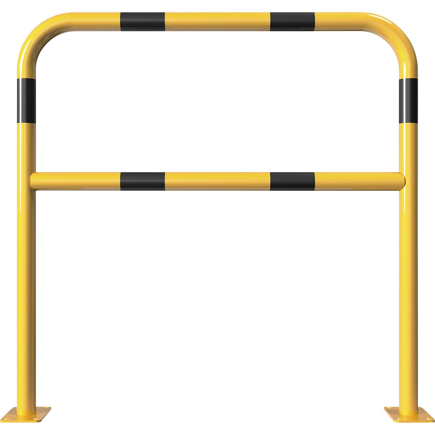 Safety barrier, steel, Ø 48 mm, to bolt in place for outdoor use, length 1000 mm.