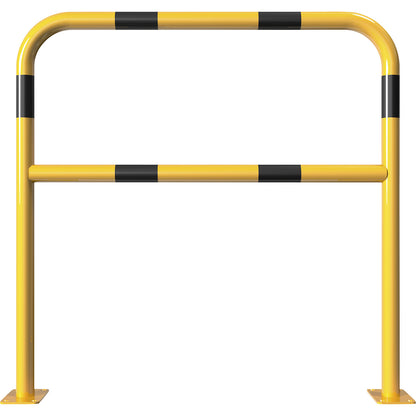 Safety barrier, steel, Ø 48 mm, to bolt in place for outdoor use, length 1000 mm.