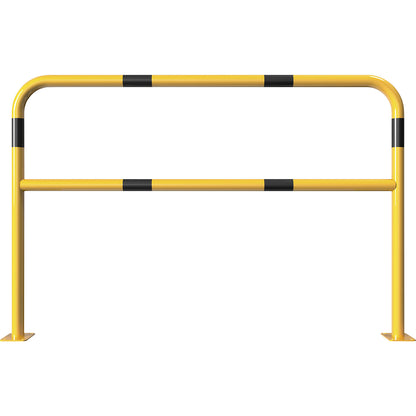 Safety barrier, steel, Ø 48 mm, to bolt in place for outdoor use, length 1500 mm.