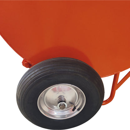 Japanese tipping wheelbarrow, pneumatic tyre, roller bearing, 300 liters.