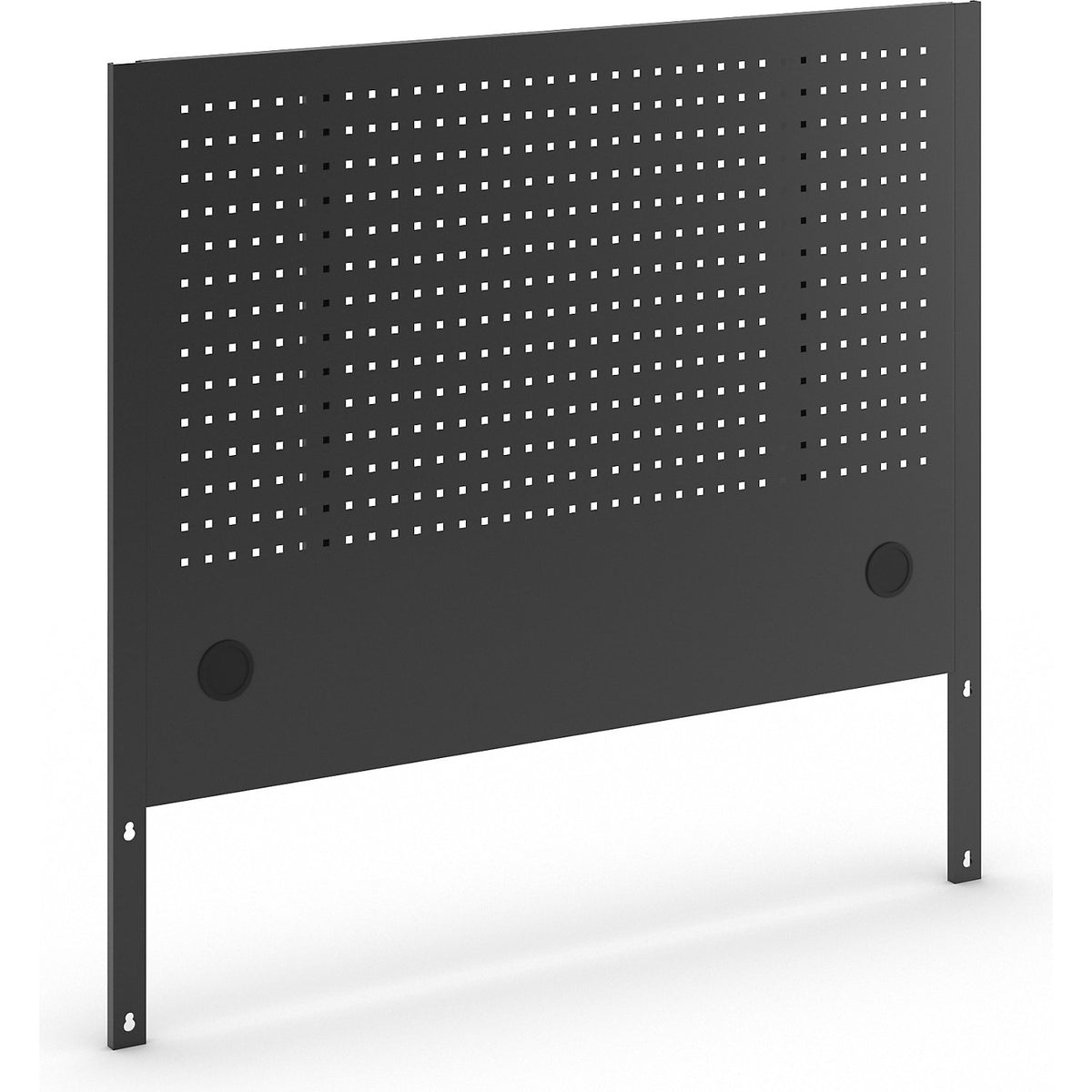 Perforated panel for workbench assembly BLACKLINE, height 1360 mm, steel, width 1500 mm.
