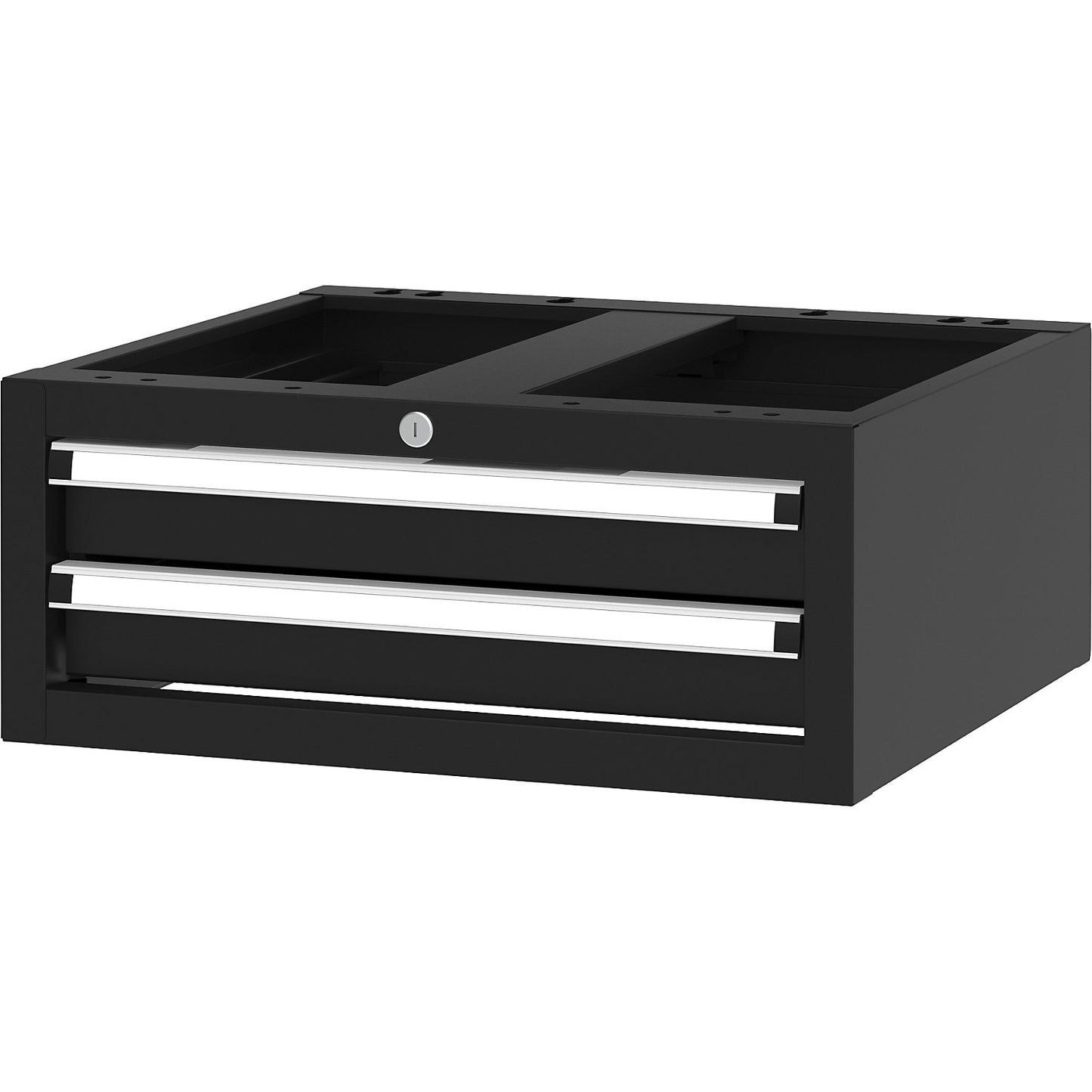 BLACKLINE drawer base cupboard, with 2 drawers, steel, black.