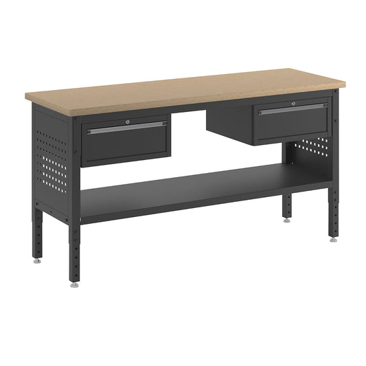 BLACKLINE workbench, with 2 individual drawers, worktop width 1829 mm.
