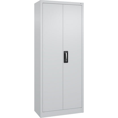 Workshop double door cupboard, HxWxD 1950 x 800 x 400 mm, light grey / light grey.