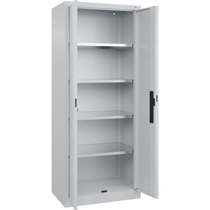 Workshop double door cupboard, HxWxD 1950 x 800 x 500 mm, light grey / light grey.