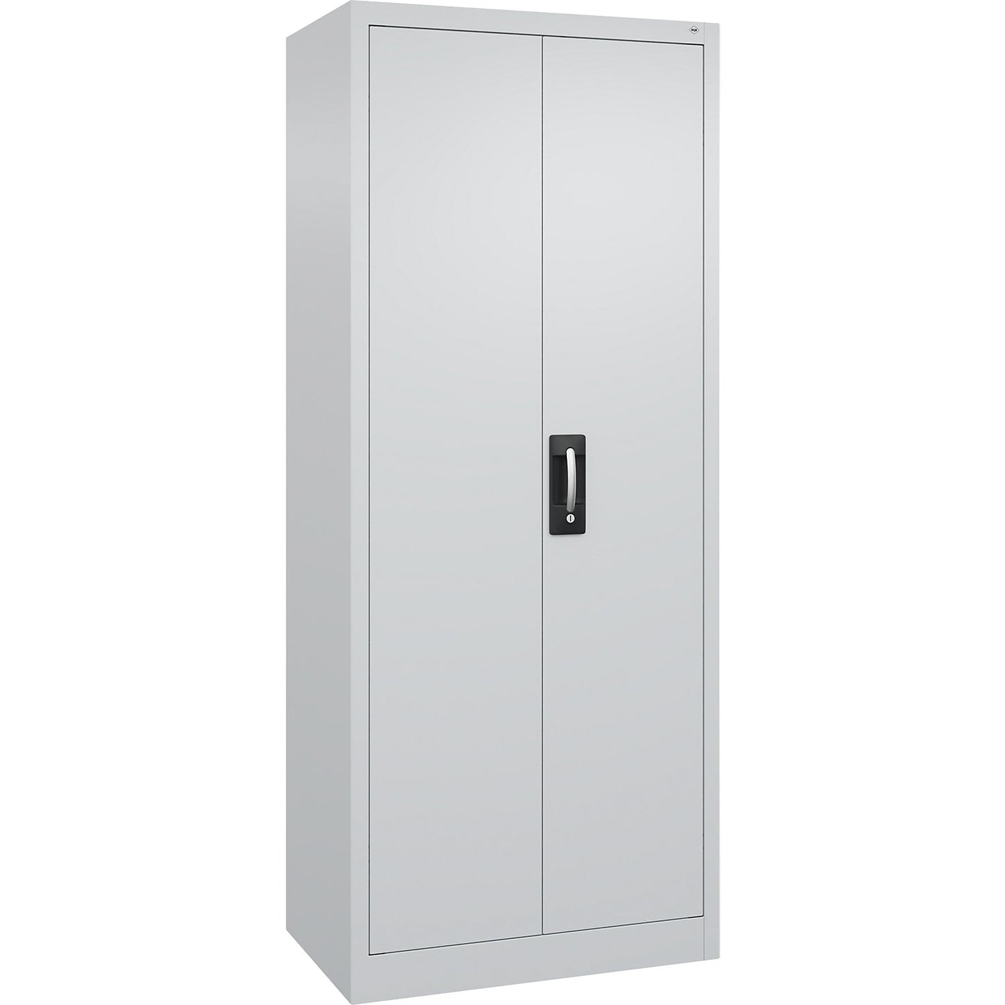 Workshop double door cupboard, HxWxD 1950 x 800 x 500 mm, light grey / light grey.