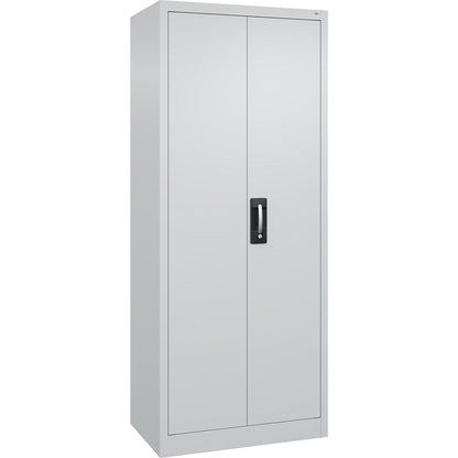 Workshop double door cupboard, HxWxD 1950 x 800 x 500 mm, light grey / light grey.