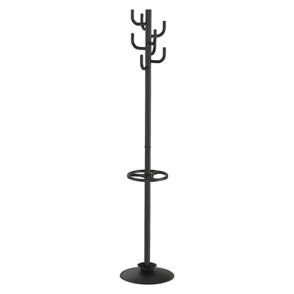 Coat stand MAULpolaris, height 1770 mm, round, 1 umbrella holder, black.