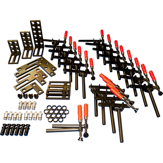 Professional set of clamping tools, without trolley, HxWxD 500 x 500 x 400 mm.