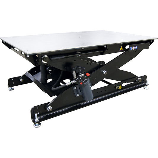 Universal lifting table, max. load 2000 kg, lifting capacity 250 kg, HxWxD 1050 x 1480 x 980 mm.