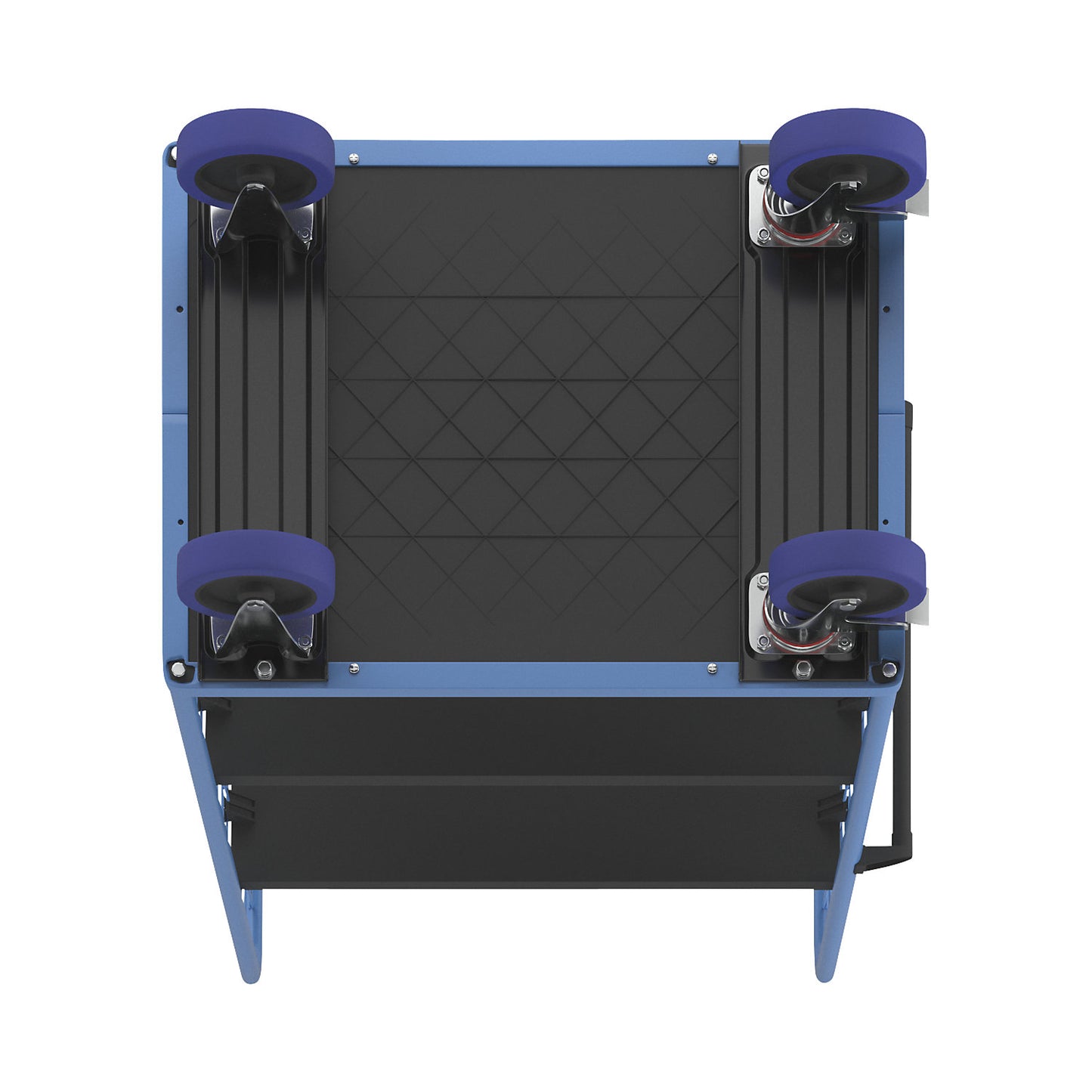 Shelf truck, with mesh panels on two sides, platform LxW 975 x 700 mm, 3 levels, with edge.