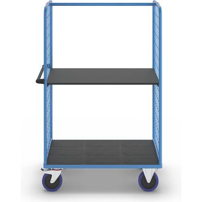 Shelf truck, with mesh panels on two sides, platform LxW 1175 x 800 mm, 2 levels.