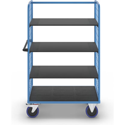 Shelf truck, with mesh panels on two sides, platform LxW 1175 x 800 mm, 4 levels.