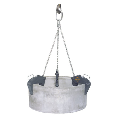 Pipe hanger, gripping range 10 - 180 mm, max. load 3000 kg, with 1.80 m chain.