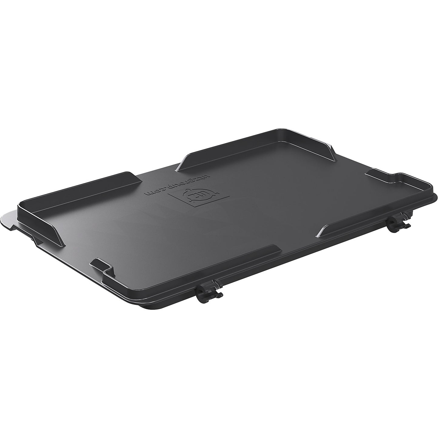 ESD hinged lid, PP, black, pack of 2, LxW 300 x 200 mm.