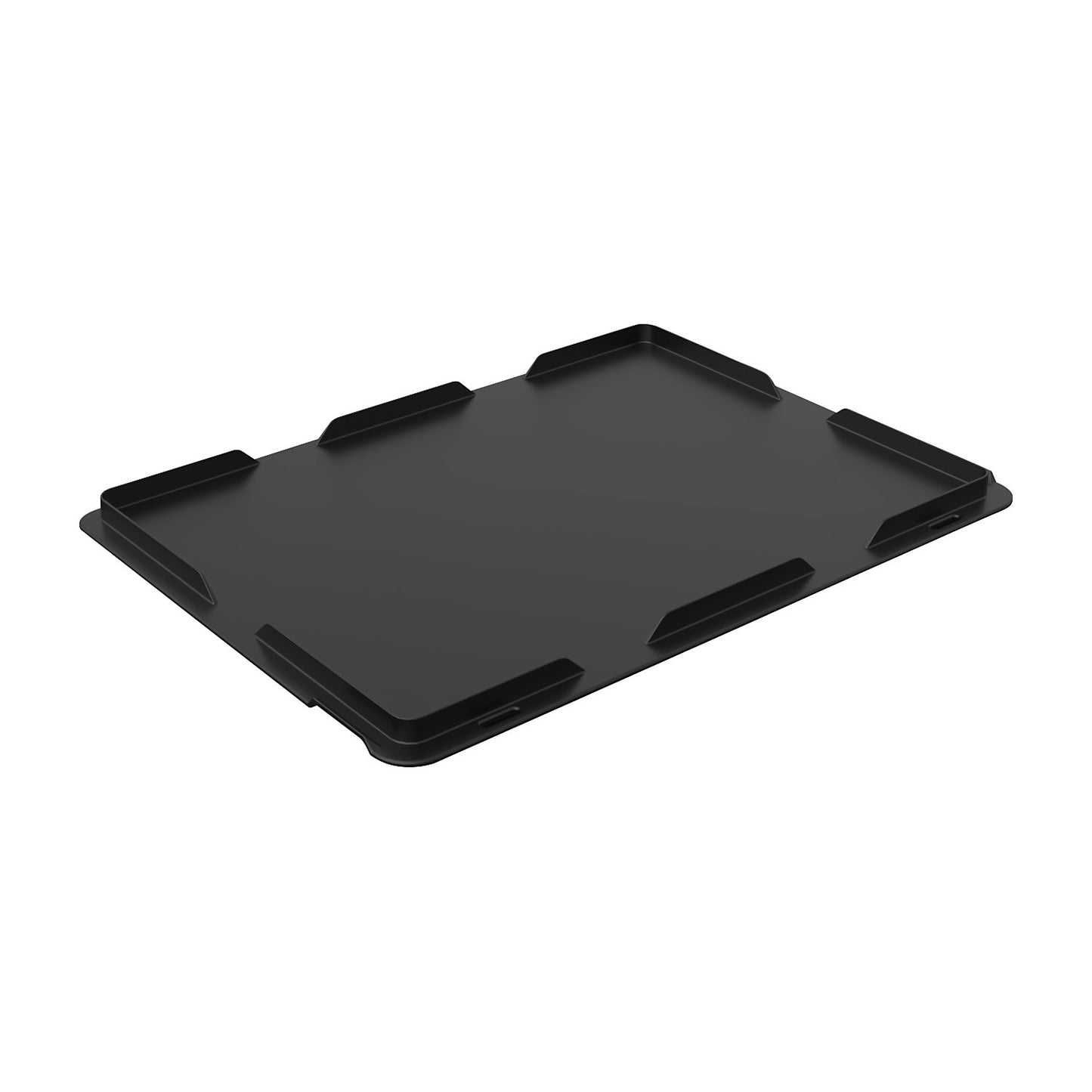 ESD hinged lid, PP, black, pack of 2, LxW 400 x 300 mm.