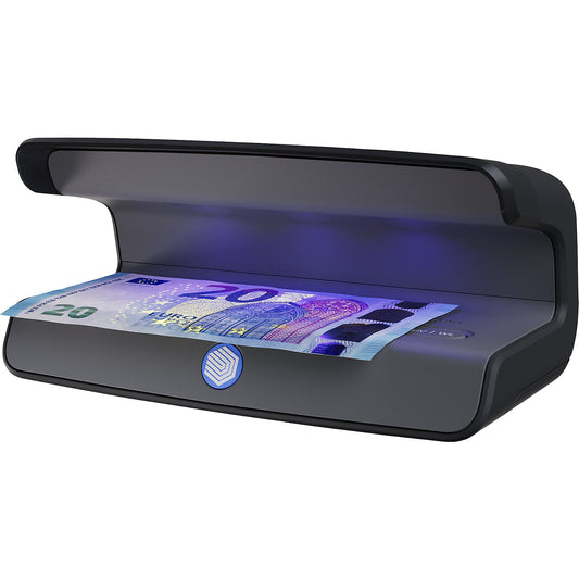Banknote verifier 75, manual, with UV detection and white light, all currencies.