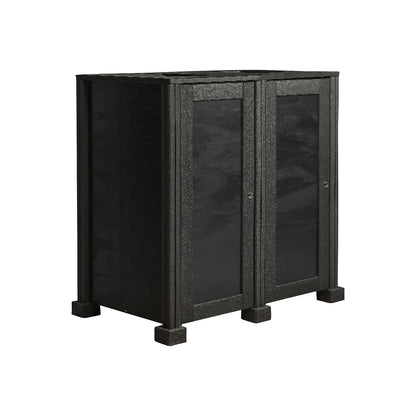 Outdoor waste collector, 100% recycled materials, grey, capacity 160 l, 2-compartment collector.