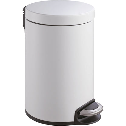 Pedal bin with metal inner container, capacity 20 l, white.