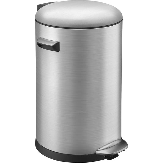 Waste collector with pedal, stainless steel, with handles, capacity 20 L, HxØ 485 x 292 mm.