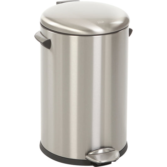 Waste collector with pedal, stainless steel, with handles, capacity 12 l, HxØ 412 x 250 mm.