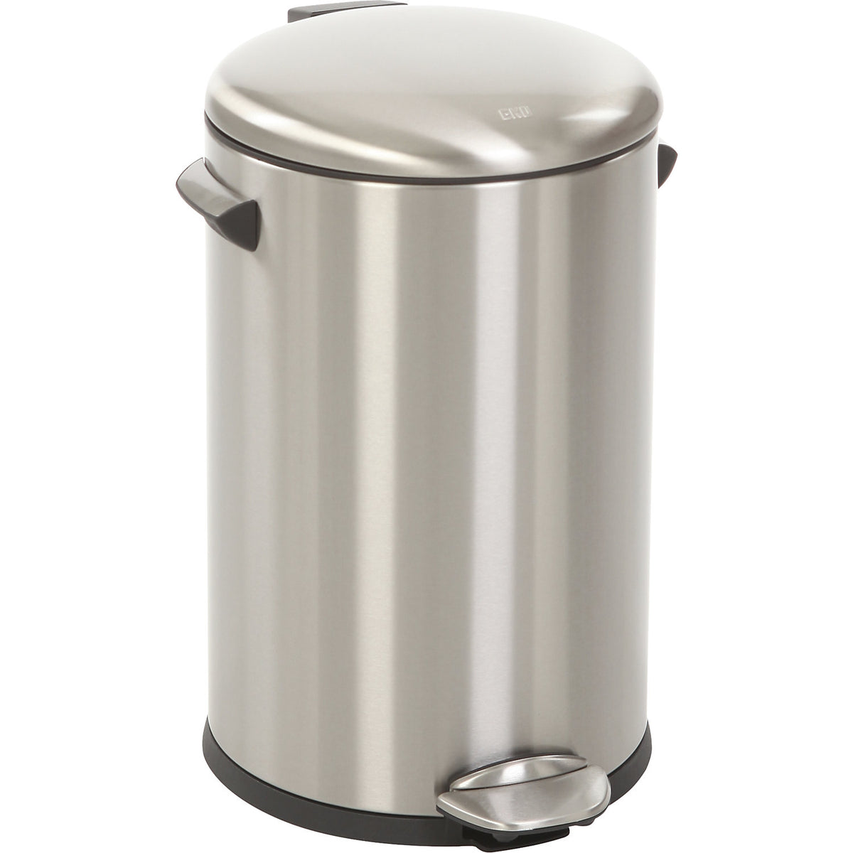 Waste collector with pedal, stainless steel, with handles, capacity 12 l, HxØ 412 x 250 mm.