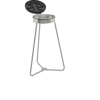 Waste sack stand with bags, capacity 120 l, 10 rolls of 25 bags, black lid, black waste bags.