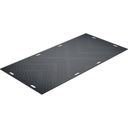 Heavy-duty floor protection mat MambaMAT, LxW 2440 x 1220 mm, black.