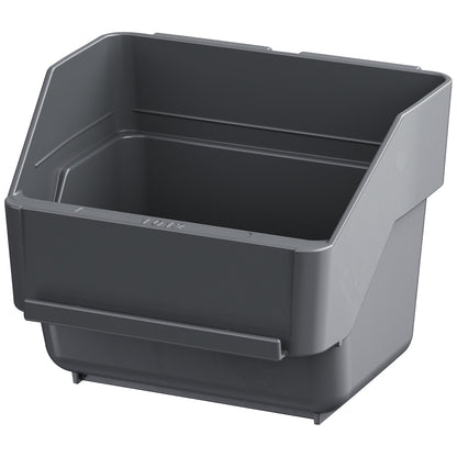 Open fronted storage bin, LxWxH 100 x 120 x 95 mm, pack of 10, grey.