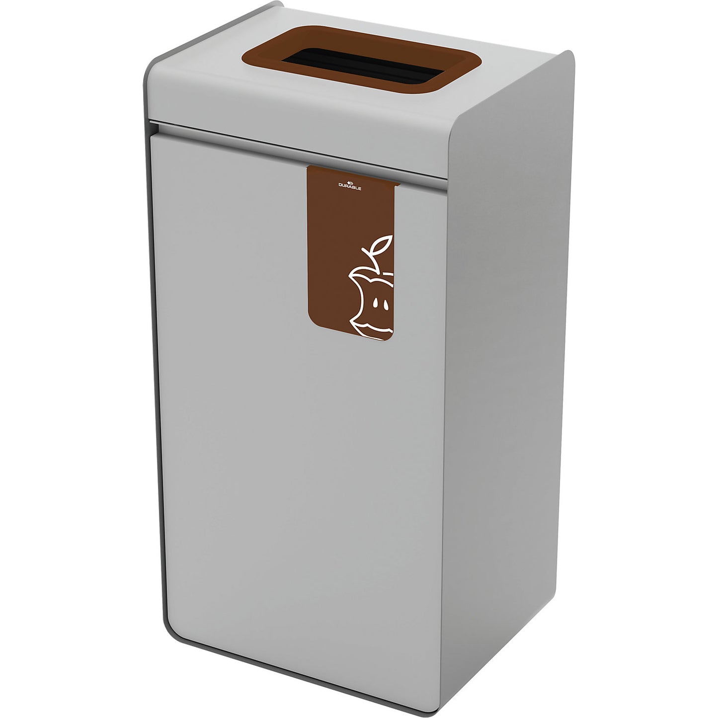 Recycling collector DURASORT® 55 l, HxWxD 830 x 420 x 330 mm, organic, brown.