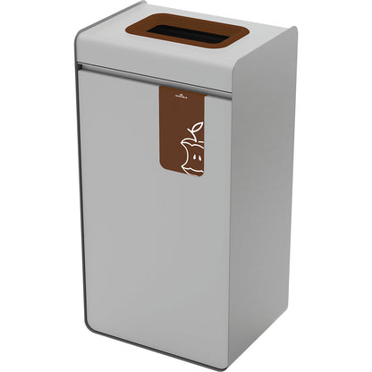 Recycling collector DURASORT® 55 l, HxWxD 830 x 420 x 330 mm, organic, brown.