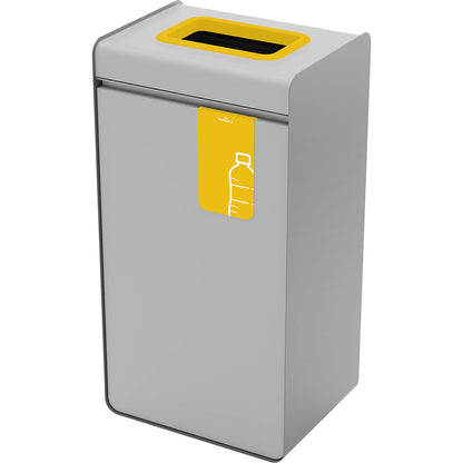 Recycling collector DURASORT® 55 l, HxWxD 830 x 420 x 330 mm, plastic, yellow.