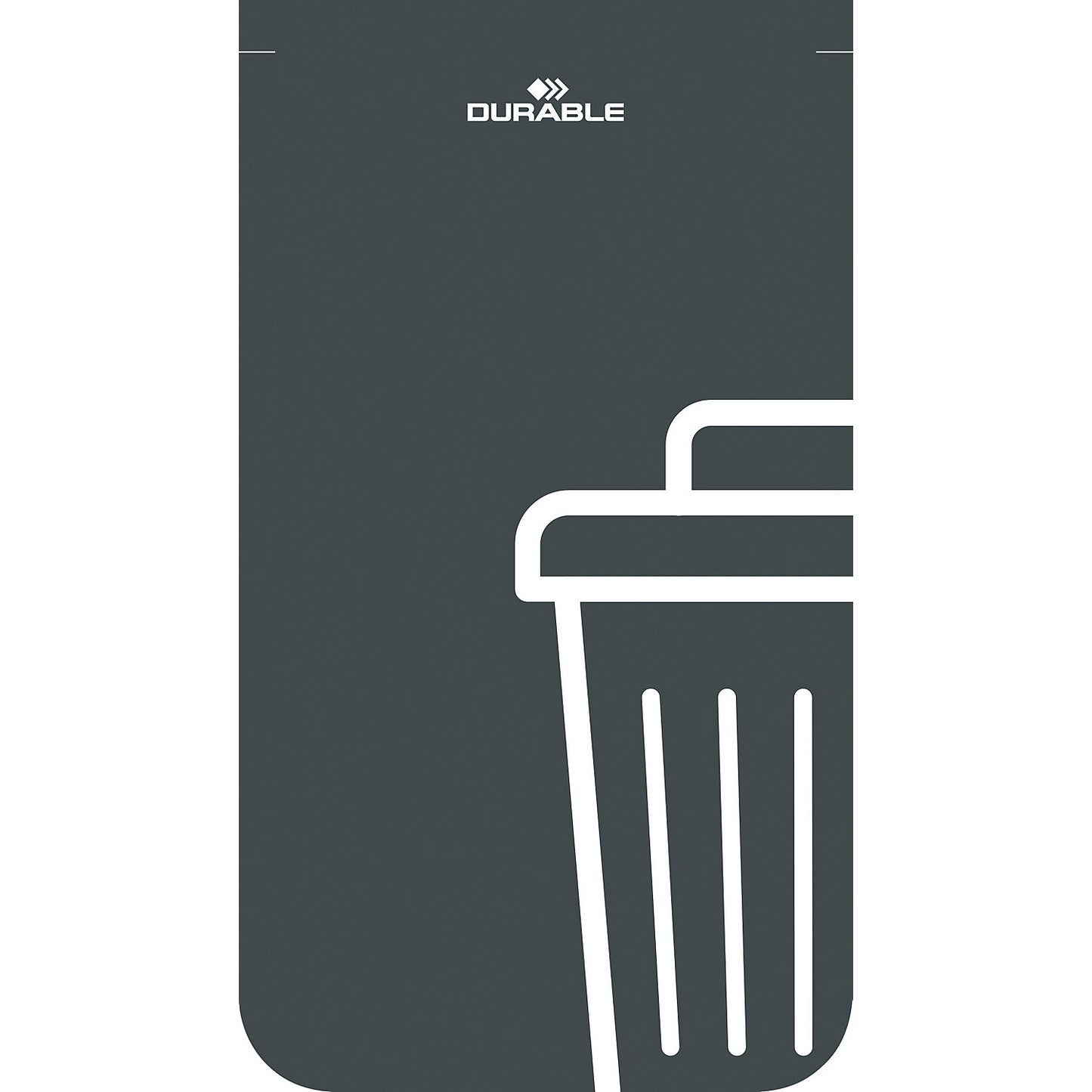Recycling collector DURASORT® 55 l, HxWxD 830 x 420 x 330 mm, residual waste, grey.
