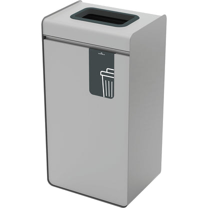 Recycling collector DURASORT® 55 l, HxWxD 830 x 420 x 330 mm, residual waste, grey.