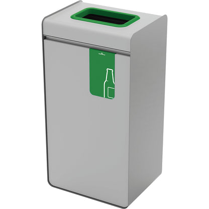 Recycling collector DURASORT® 55 l, HxWxD 830 x 420 x 330 mm, glass, green.