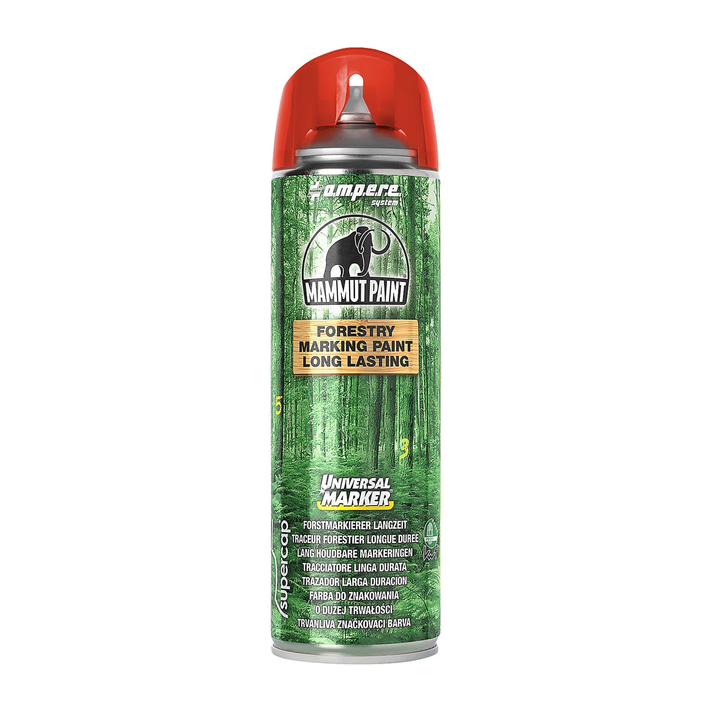Forestry marker Mammut Paint Universal Marker® long-lasting, contents 500 ml, pack of 12, red.