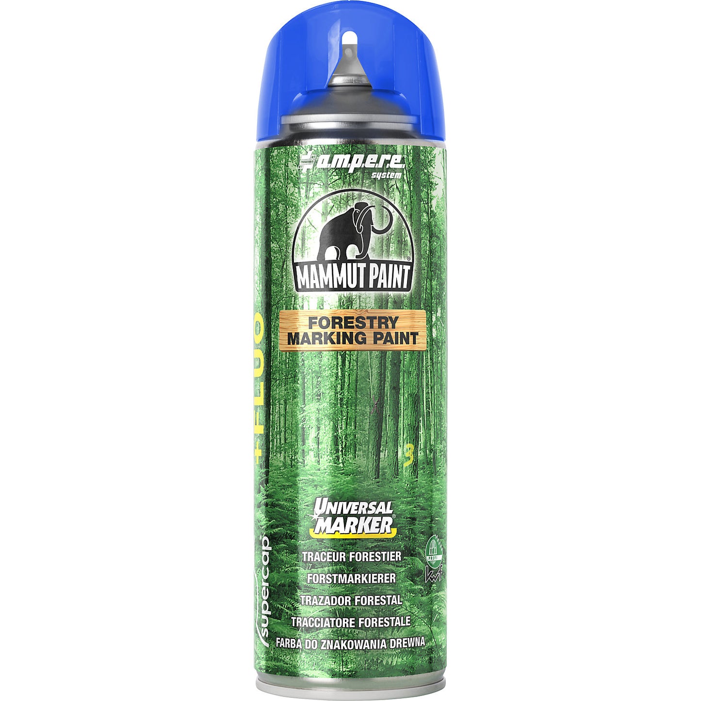 Forestry marker Mammut Paint Universal Marker® Fluo, contents 500 ml, pack of 12, blue.