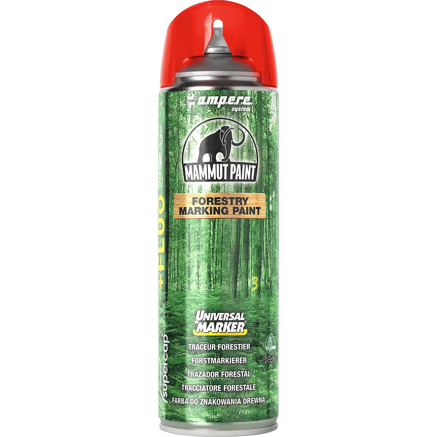 Forestry marker Mammut Paint Universal Marker® Fluo, contents 500 ml, pack of 12, red.