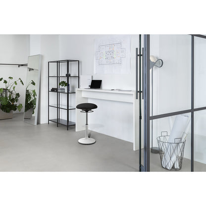 Office stool BBT Coach, seat height 520 - 720 mm, black cover.